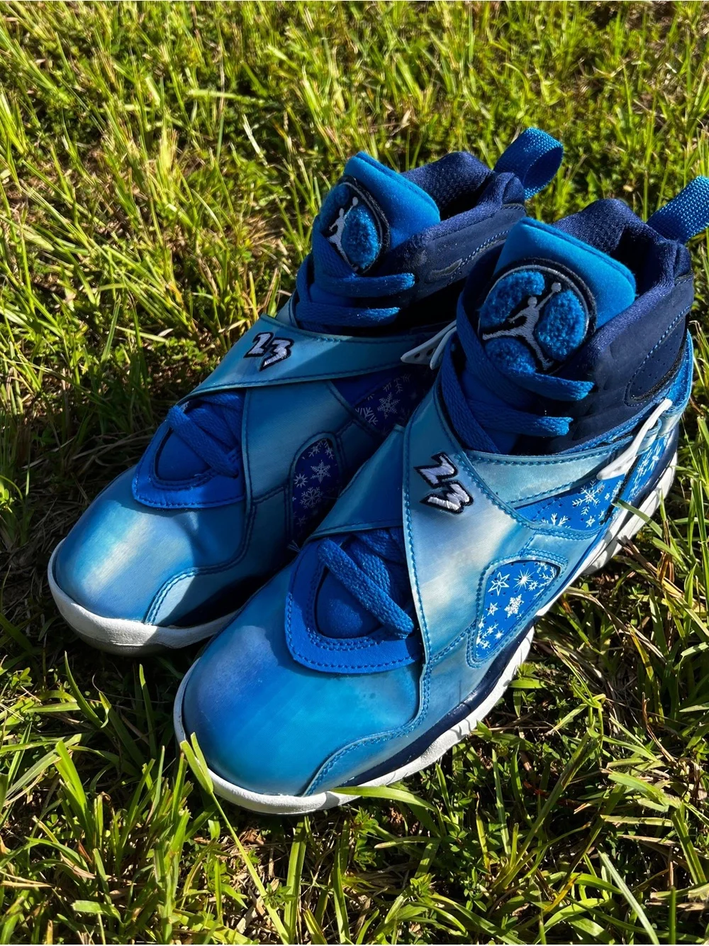 CLEAN Air Jordan 8 size 6 Mens Snowflake Blue shoes